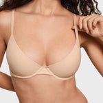 Women's Plunge Lightly Padded Demi Bra - Inbarely® Plus Beige