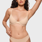 Women's Plunge Lightly Padded Demi Bra - Inbarely® Plus Beige