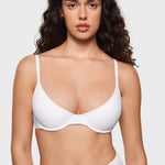 Women's Plunge Lightly Padded Demi Bra - Inbarely® Plus White