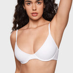 Women's Plunge Lightly Padded Demi Bra - Inbarely® Plus White