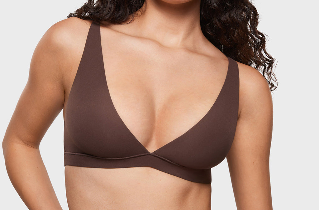 Women's Inbarely® Soft Deep V Triangle Bralette Black