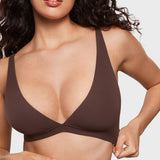 Women's Inbarely® Soft Deep V Triangle Bralette Black