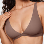 Women's Inbarely® Soft Deep V Triangle Bralette Hazelnut