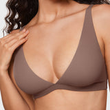 Women's Inbarely® Soft Deep V Triangle Bralette Hazelnut