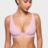Women's Inbarely® Soft Deep V Triangle Bralette Warm Beige