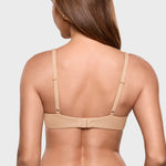 Women's Inbarely® Plus V Neck Unlined Bra - Wide Straps Warm Beige