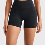 Women's High Waist No Front Seam Scrunch Butt Biker Shorts 5'' V-Back Scrunch Booty Gym Workouts Milk Pink