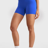Women's High Waist No Front Seam Scrunch Butt Biker Shorts 5'' V-Back Scrunch Booty Gym Workouts Americano