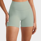 Women's High Waist No Front Seam Scrunch Butt Biker Shorts 5'' V-Back Scrunch Booty Gym Workouts Americano