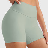 Women's High Waist No Front Seam Scrunch Butt Biker Shorts 5'' V-Back Scrunch Booty Gym Workouts Americano