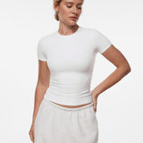 INLYRIC Women‘s Inbarely® Ultra Short Sleeve Top - Double Layer Black