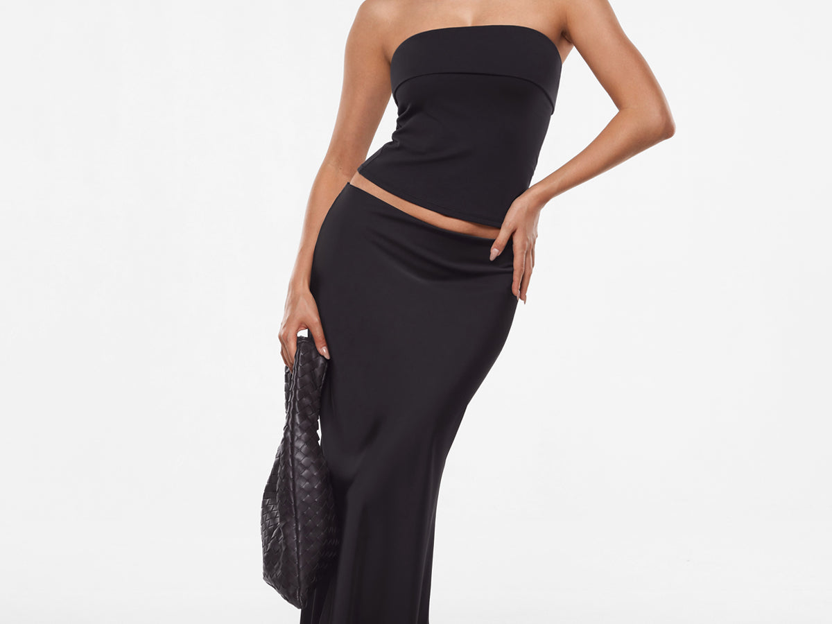 Women's Natrelax® Fold Over Tube Top Black