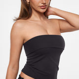 Women's Natrelax® Fold Over Tube Top Black
