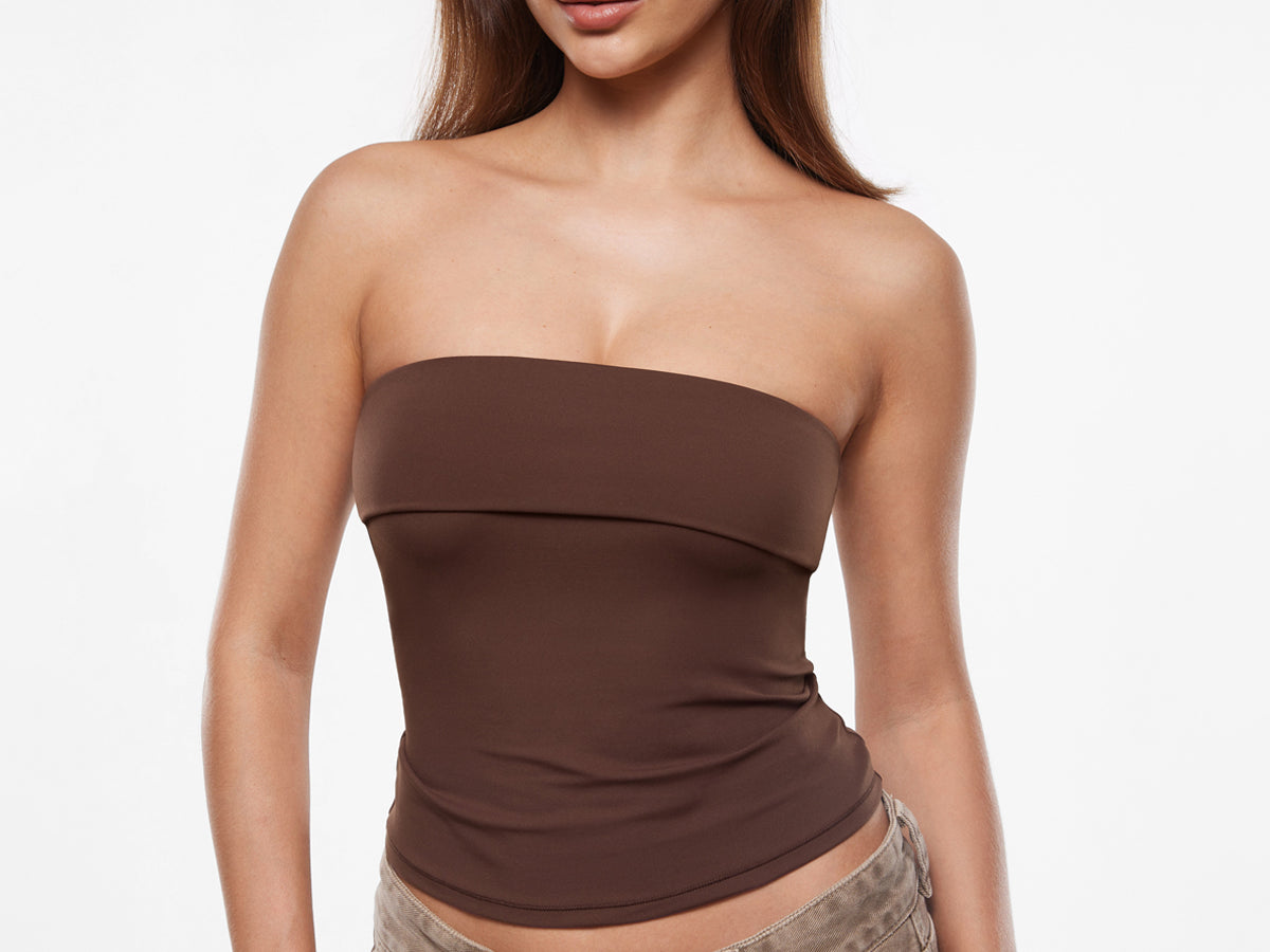 Women's Natrelax® Fold Over Tube Top White
