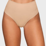Women's High Waisted Thongs 3 Pack - Inbarely® Plus Warm Beige (3pack)