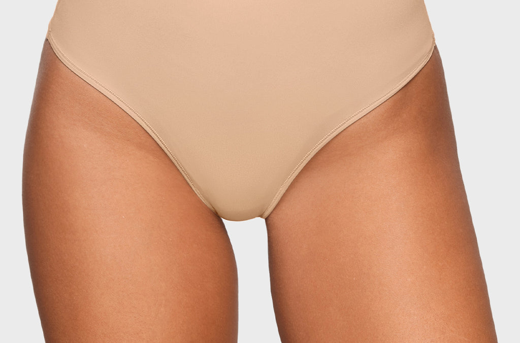 Women's High Waisted Thongs 3 Pack - Inbarely® Plus Warm Beige (3pack)