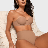 Women's High Waisted Thongs 3 Pack - Inbarely® Plus Gravel (3pack)
