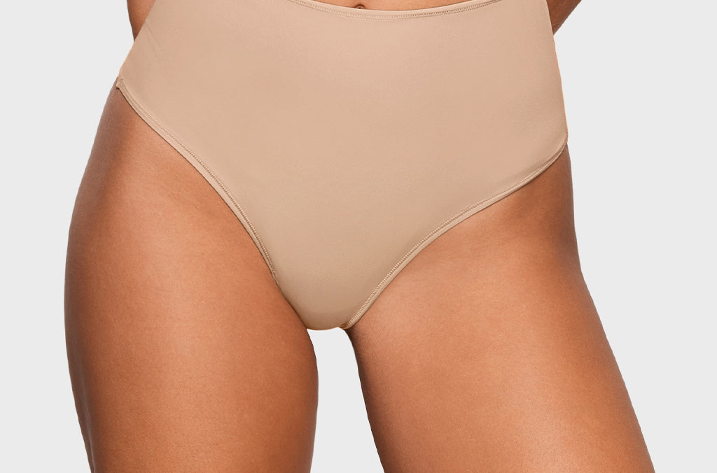 Women's High Waisted Thongs 3 Pack - Inbarely® Plus Wheat (3pack)