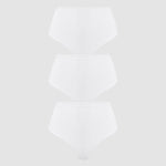 Women's High Waisted Thongs 3 Pack - Inbarely® Plus White (3pack)