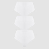 Women's High Waisted Thongs 3 Pack - Inbarely® Plus White (3pack)
