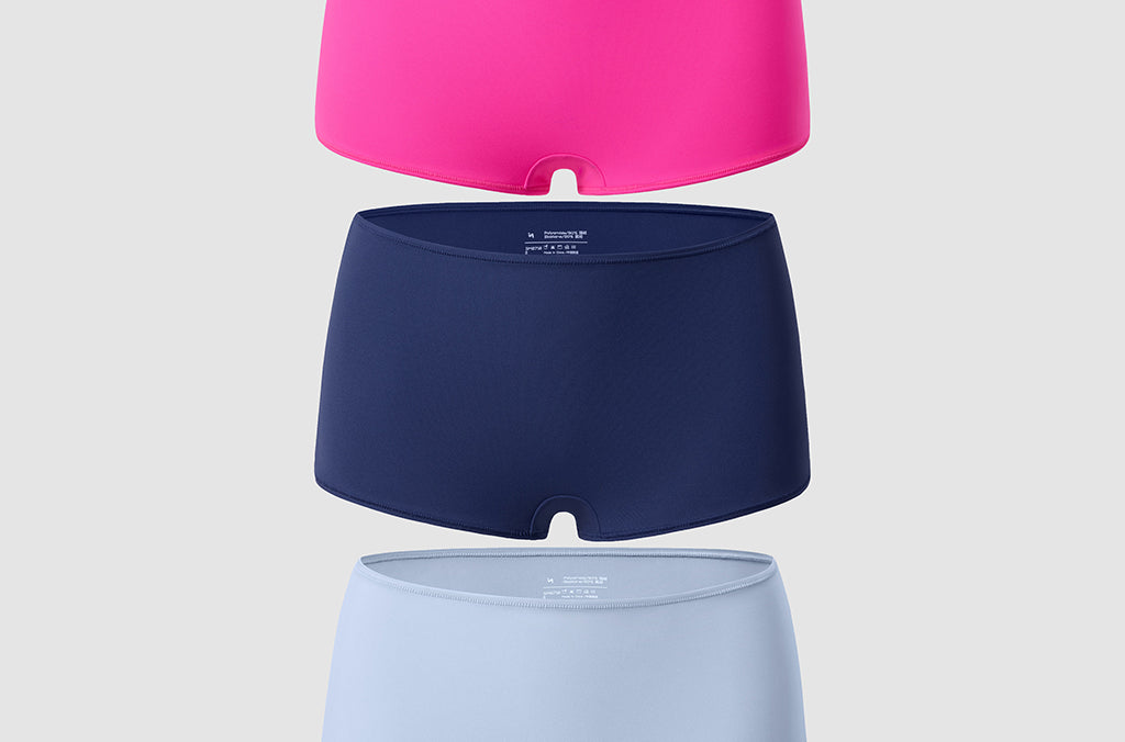 Women's Inbarely® Plus Mid Waist Boy Shorts 3 Pack Chic 5 (3pack)