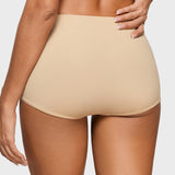 Women's Inbarely® Plus Mid Waist Boy Shorts 3 Pack Light Oatmeal (3pack)