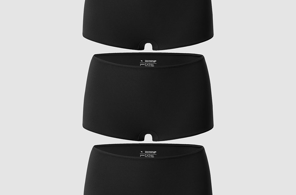 Women's Inbarely® Plus Mid Waist Boy Shorts 3 Pack Black 3pack