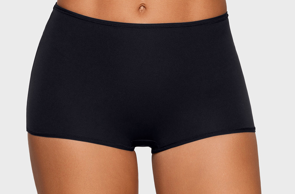 Women's Inbarely® Plus Mid Waist Boy Shorts 3 Pack Black 3pack