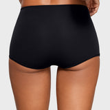 Women's Inbarely® Plus Mid Waist Boy Shorts 3 Pack Black 3pack