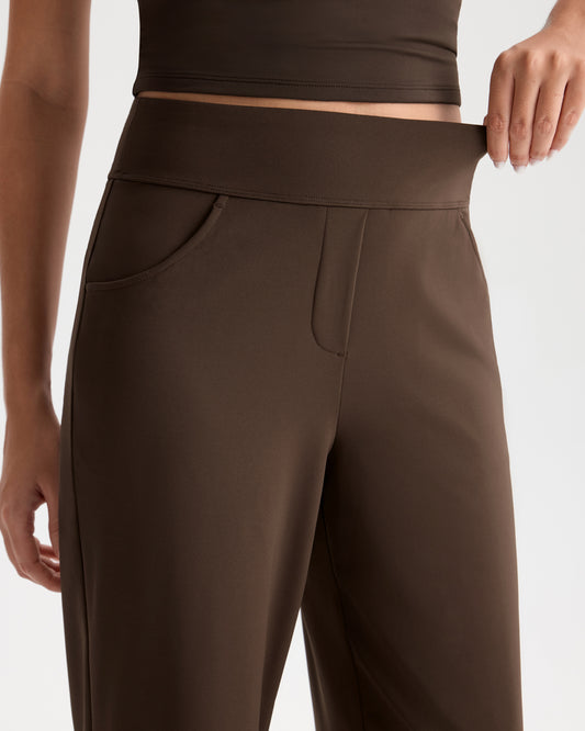 High Waist Flex Straight-Leg Pants