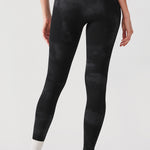Women's Yoga Leggings 25" Black Tie Dye Flowers