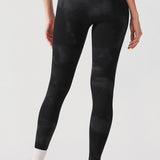 Women's Yoga Leggings 25" Black Tie Dye Flowers