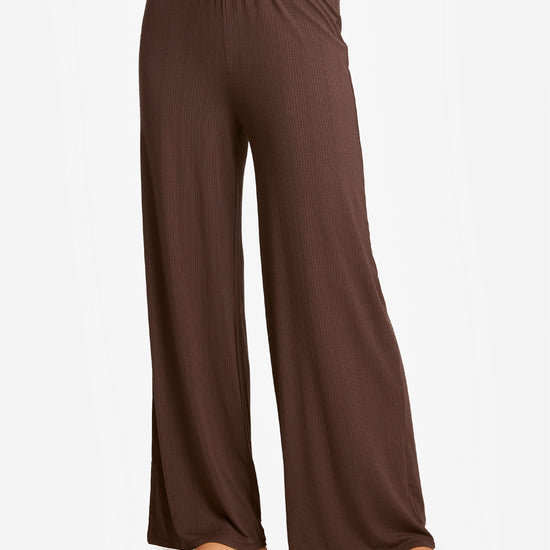 SOULVOR Wide Leg Casual Pants Hazelnut @model_info:A1