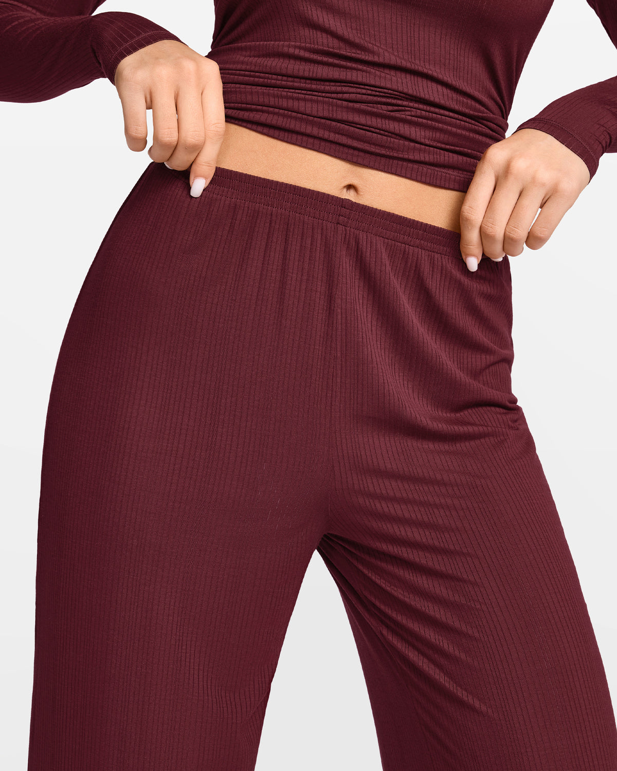SOULVOR Wide Leg Casual Pants Rum Raisin @model_info:A3