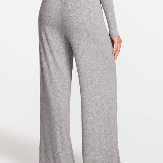 SOULVOR Wide Leg Casual Pants Moon Heather Grey @model_info:A2