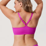 Women's Plunge Racerback Front Closure Bra Lipstick Red