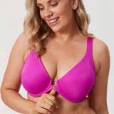 Women's Plunge Racerback Front Closure Bra Lipstick Red