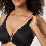 Women's Plunge Racerback Front Closure Bra Gentle Rose