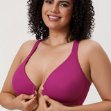 Women's Plunge Racerback Front Closure Bra Lipstick Red