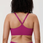Women's Plunge Racerback Front Closure Bra Lipstick Red