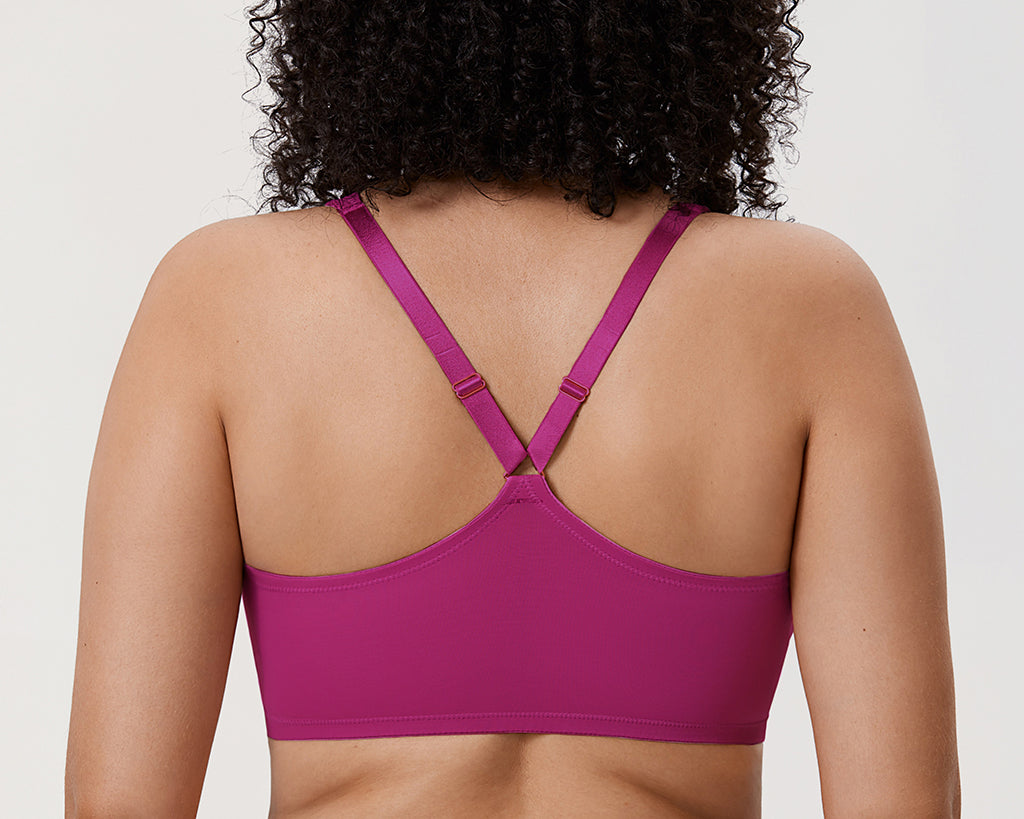 Women's Plunge Racerback Front Closure Bra Lipstick Red