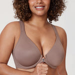 Women's Plunge Racerback Front Closure Bra Beige