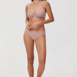 Women's Beauty Lace Bra - Unlined & Underwire Brown