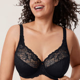 Women's Beauty Lace Bra - Unlined & Underwire Black