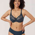Women's Beauty Lace Bra - Unlined & Underwire Sargasso