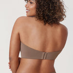 Women's Underwire Strapless Bra Brown Purple