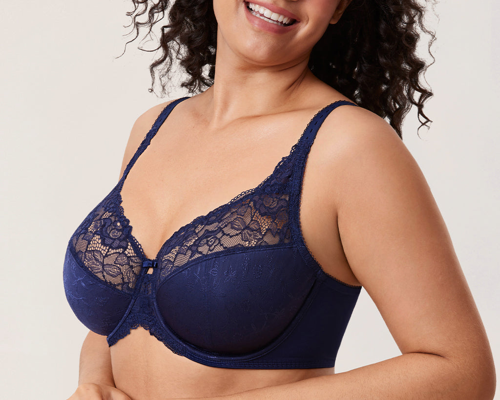 Women's Beauty Lace Bra - Unlined & Underwire Blueberry