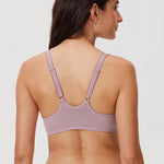 Women's Front Closure Unlined Bra - Underwire Mauve Shadows