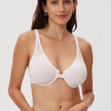 Women's Front Closure Unlined Bra - Underwire Coconut White