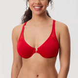 Women's Front Closure Unlined Bra - Underwire Lipstick Red